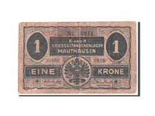 Billet, Autriche, 1 Krone, 1918, 1918-5-1, B+