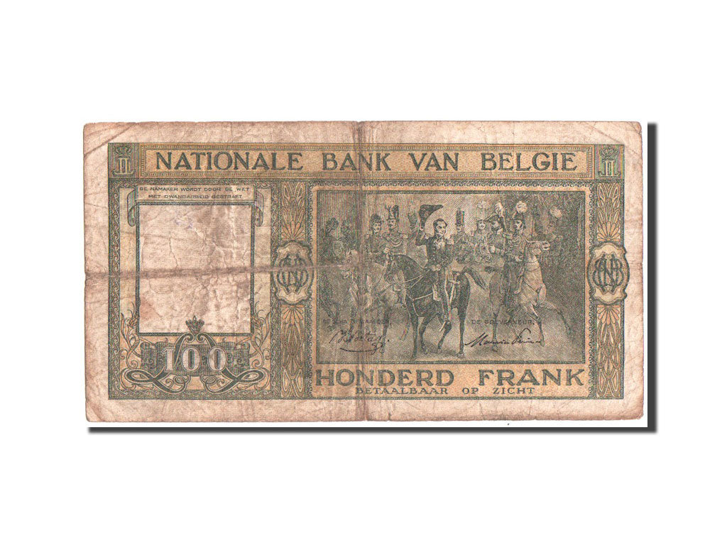 Belgique, 100 Francs, 1945, KM:126