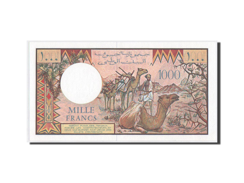 Billet, Djibouti, 1000 Francs, 1988, 1988, KM:37D, NEUF