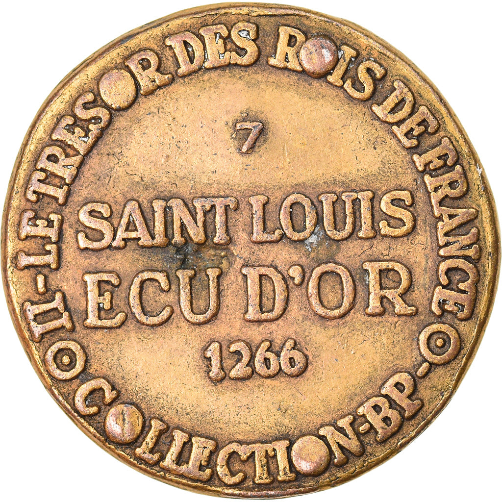 France, Token, Collection BP, Ecu d'Or Saint-Louis, History, AU(55-58), Copper