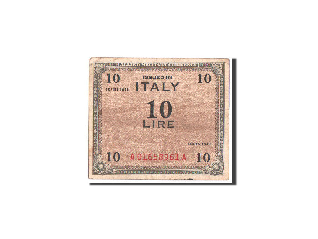 Italy, Allied Military Currency, 10 Lire, 1943, KM:M13b