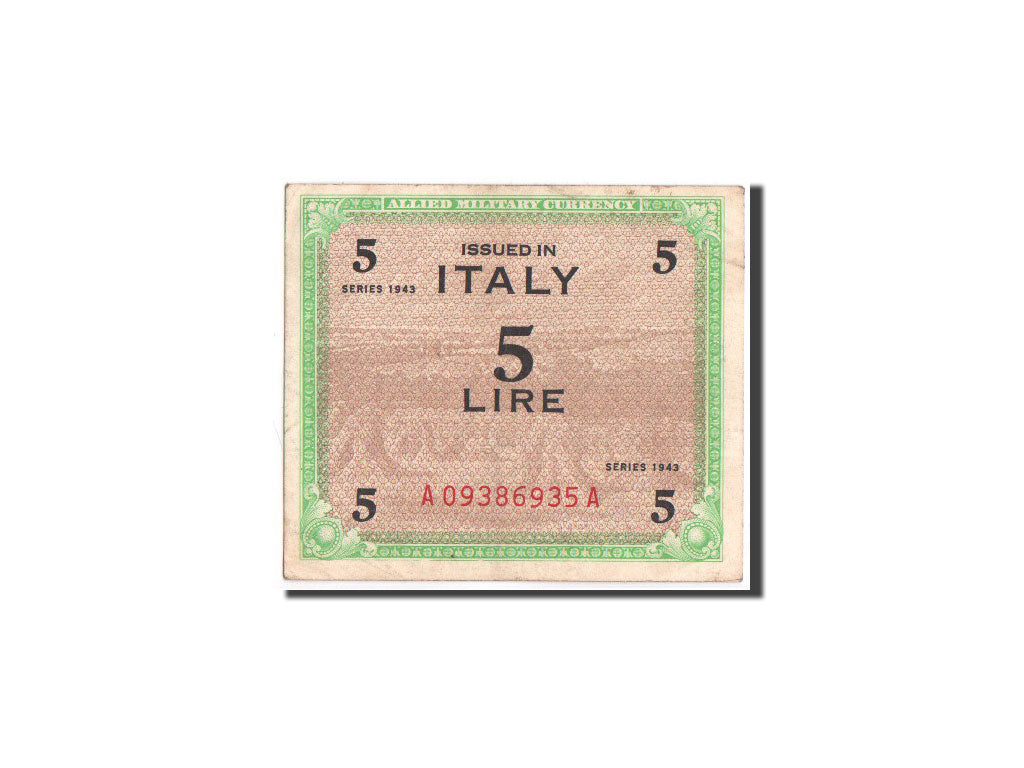 Italy, Allied Military Currency, 5 Lire, 1943, KM:M12b