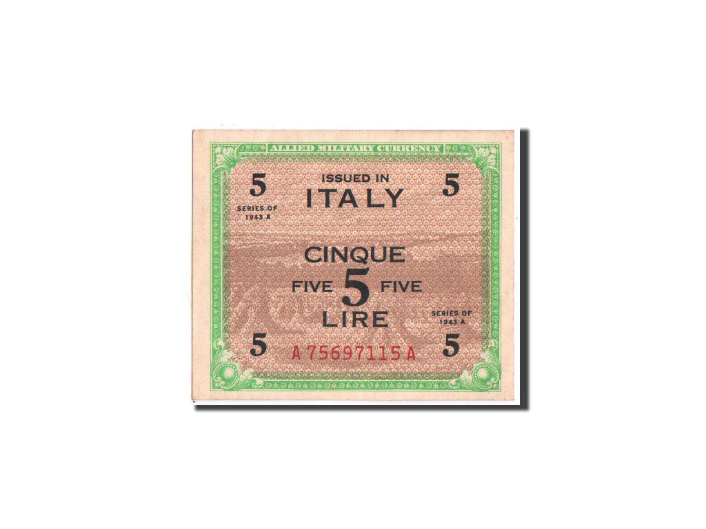 Italy, Allied Military Currency, 5 Lire, 1943, KM:M18a