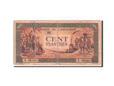 Billet, FRENCH INDO-CHINA, 100 Piastres, 1945, Undated, KM:73, B+