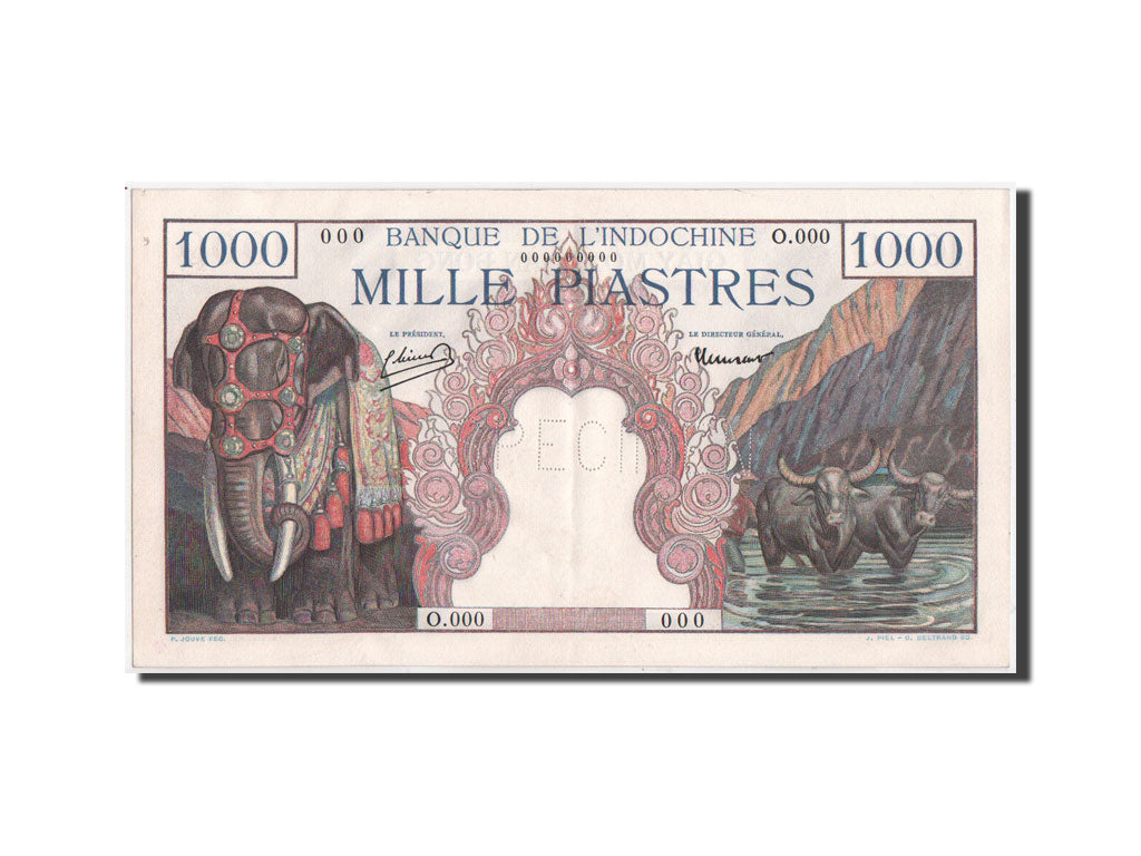 Banknote, FRENCH INDO-CHINA, 1000 Piastres, 1948, Undated, KM:84s1, AU(55-58)