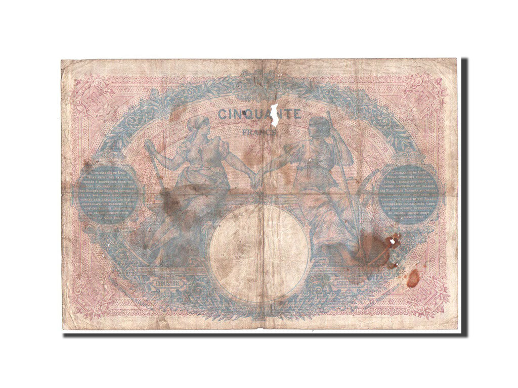 France, 50 Francs Bleu et Rose, 30.08.1913, KM:64e
