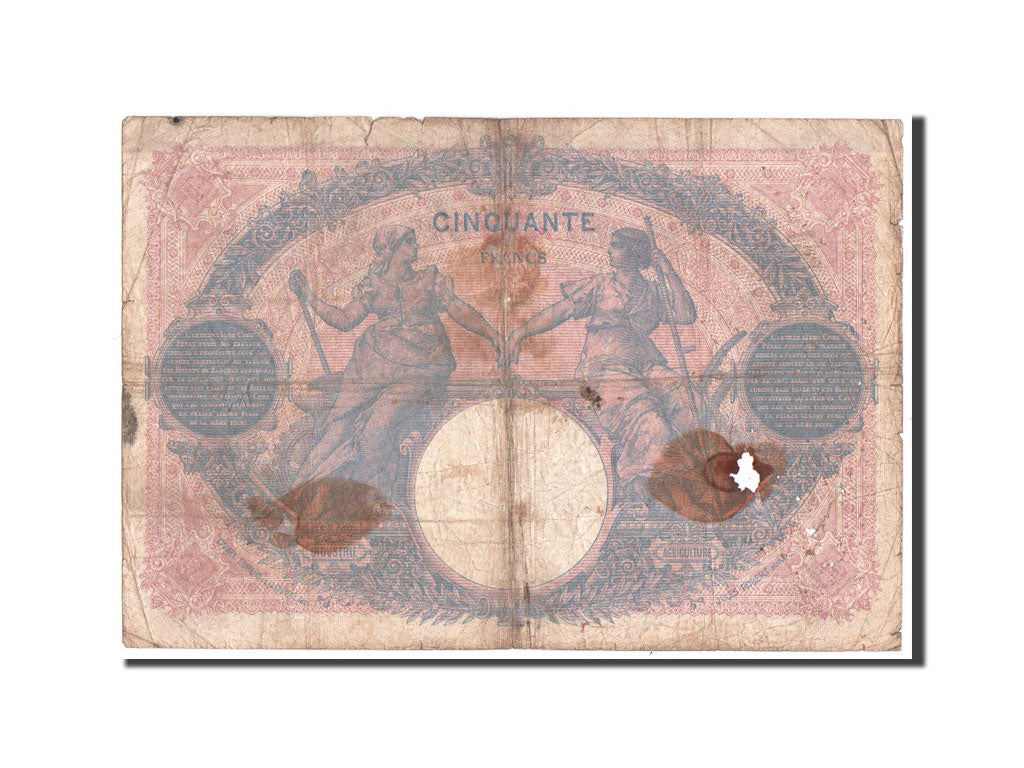 France, 50 Francs Bleu et Rose, 16.11.1917, KM:64e