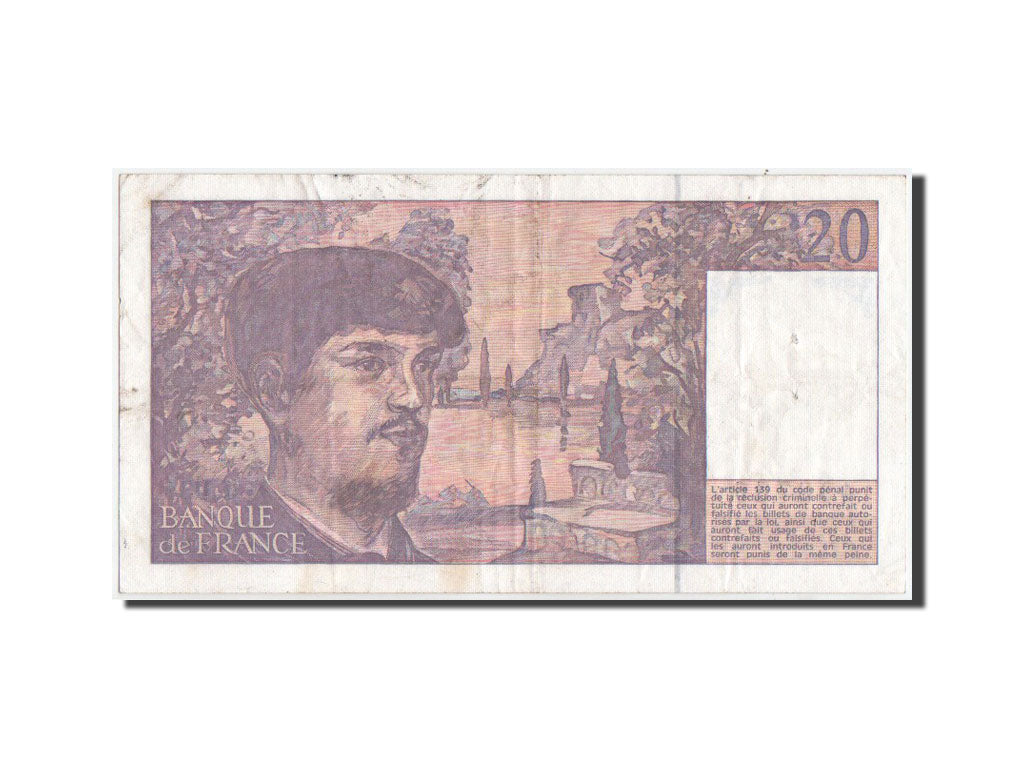 France, 20 Francs Debussy, 1991, KM:151e