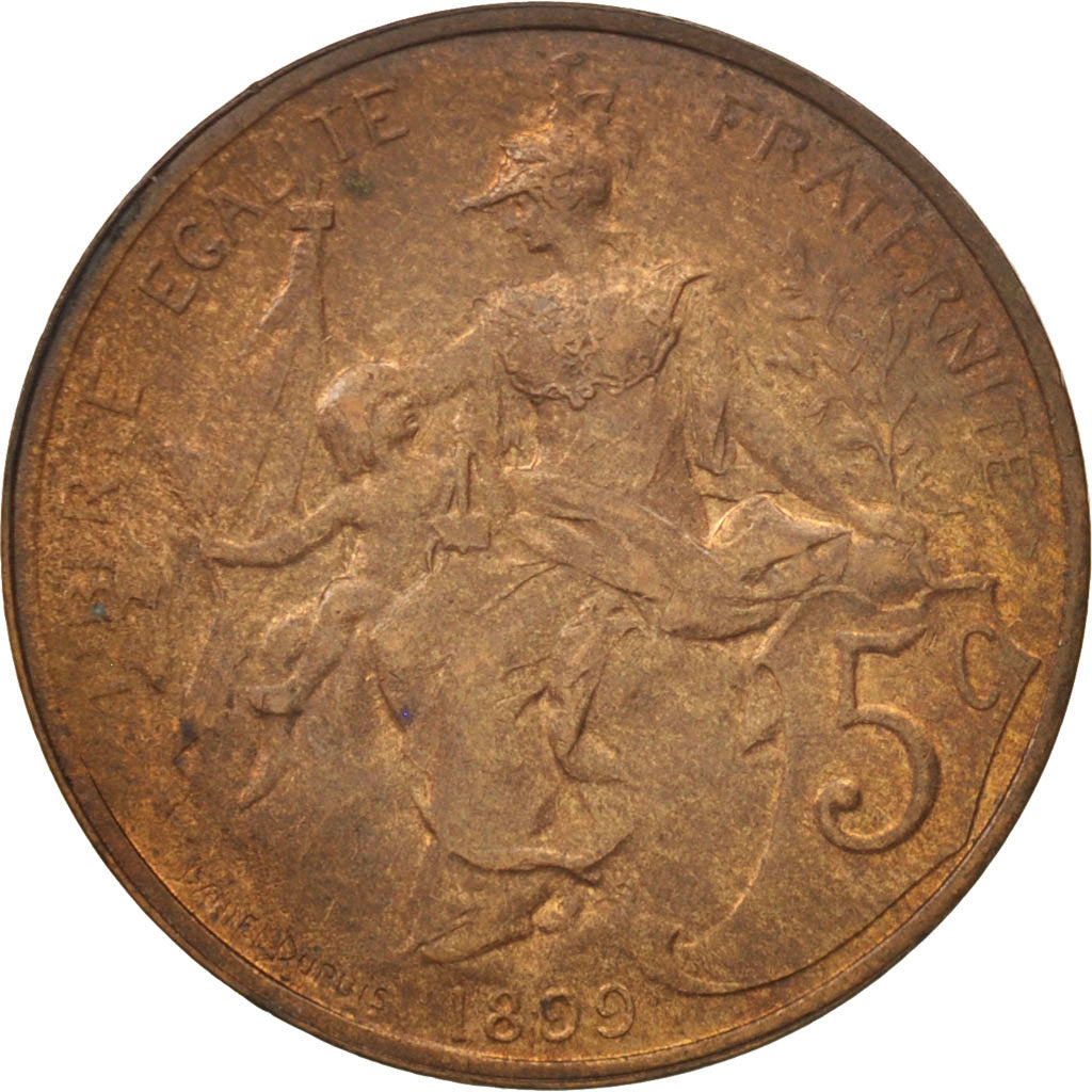 Coin, France, Dupuis, 5 Centimes, 1899, Paris, AU(55-58), Bronze, KM:842