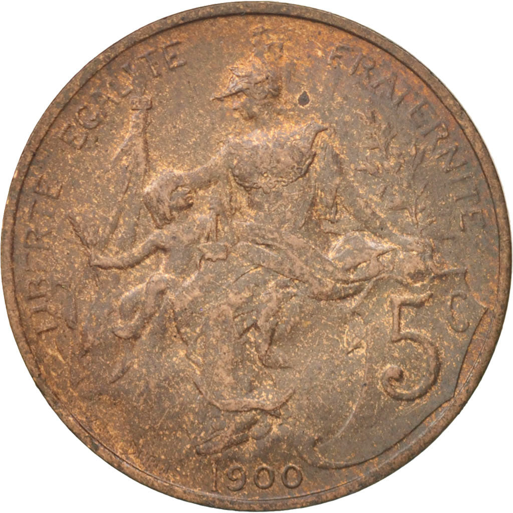 Coin, France, Dupuis, 5 Centimes, 1900, Paris, AU(50-53), Bronze, KM:842