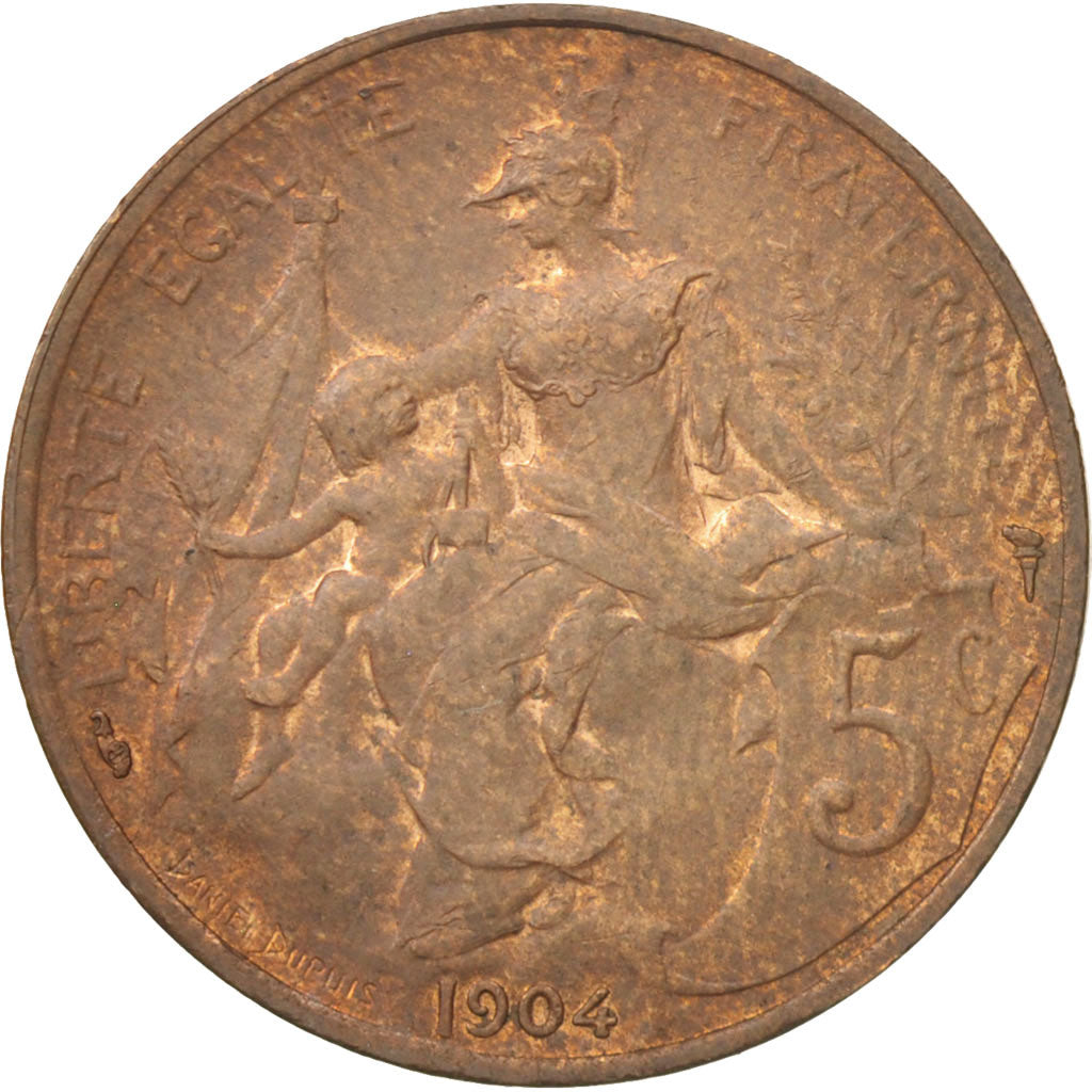 Monnaie, France, Dupuis, 5 Centimes, 1904, Paris, TTB+, Bronze, KM:842