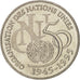 France, ONU, 5 Francs, 1995, Paris, MS(60-62), Nickel Clad Copper-Nickel