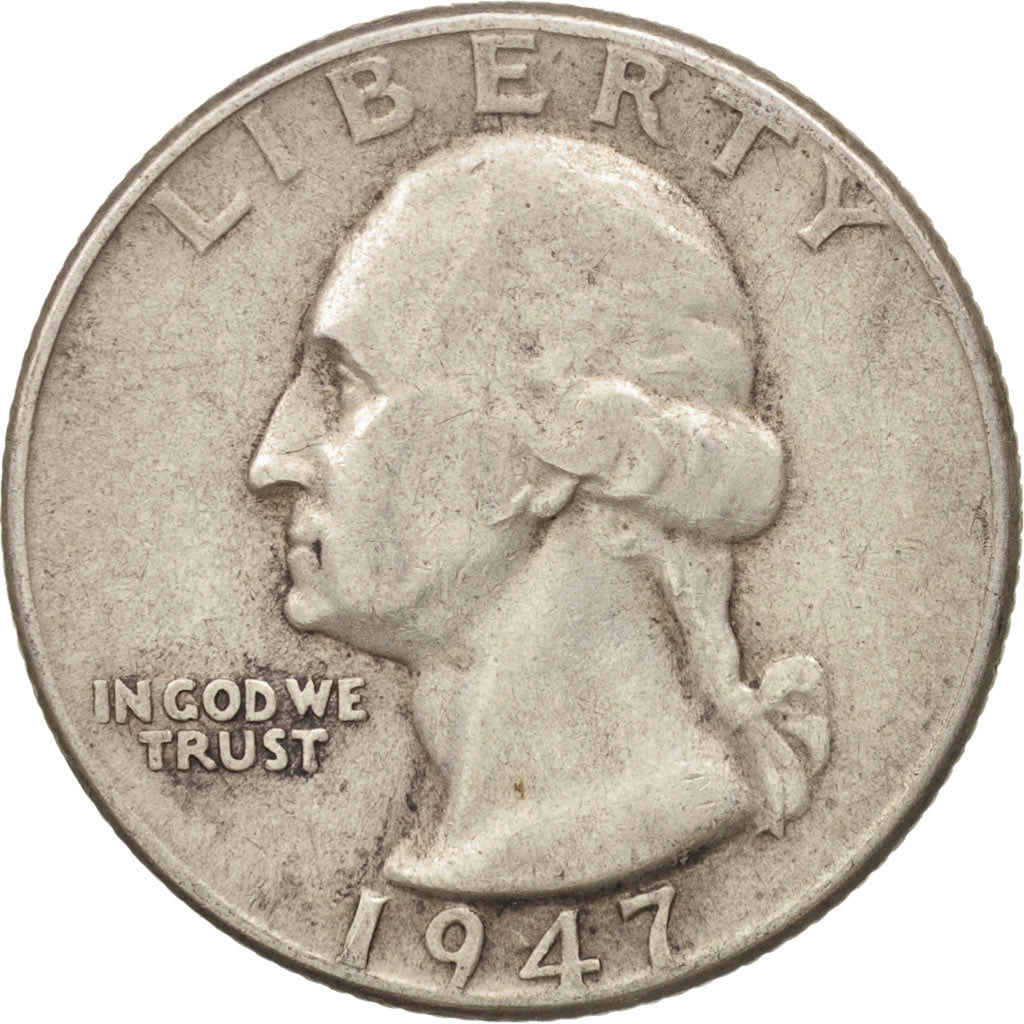 United States, Washington Quarter, Quarter, 1947, U.S. Mint, Philadelphia
