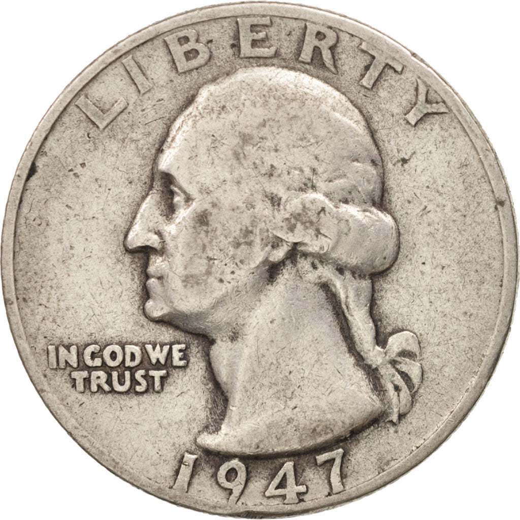 United States, Washington Quarter, Quarter, 1947, U.S. Mint, San Francisco