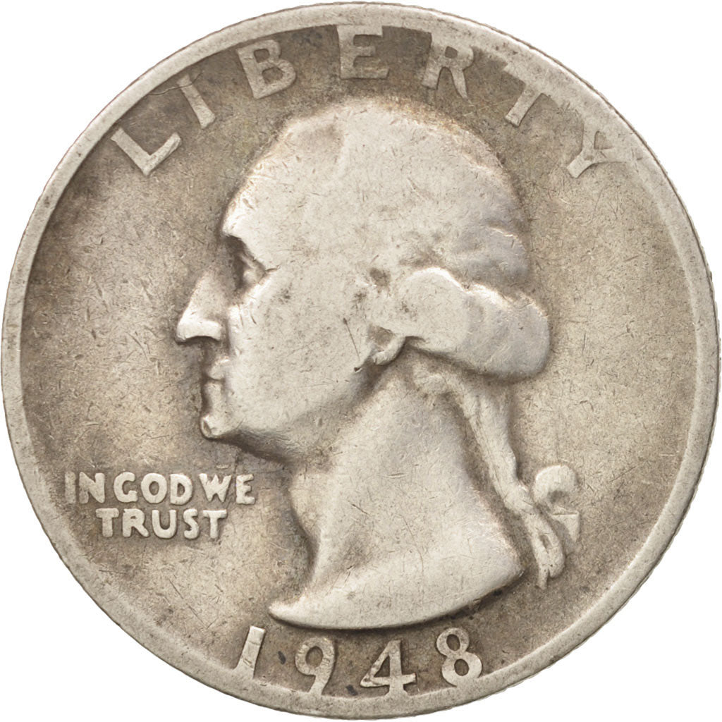 United States, Washington Quarter, Quarter, 1948, U.S. Mint, San Francisco