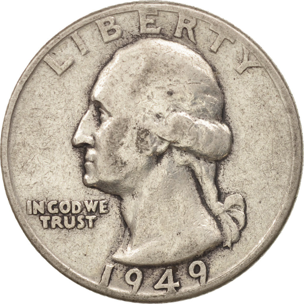 United States, Washington Quarter, Quarter, 1949, U.S. Mint, Philadelphia