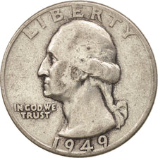 United States, Washington Quarter, Quarter, 1949, U.S. Mint, Philadelphia