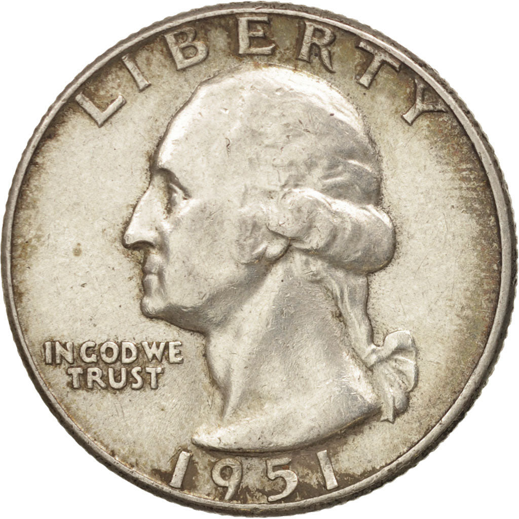 Coin, United States, Washington Quarter, Quarter, 1951, U.S. Mint, Philadelphia