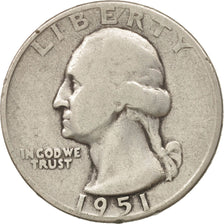 United States, Washington Quarter, Quarter, 1951, U.S. Mint, San Francisco