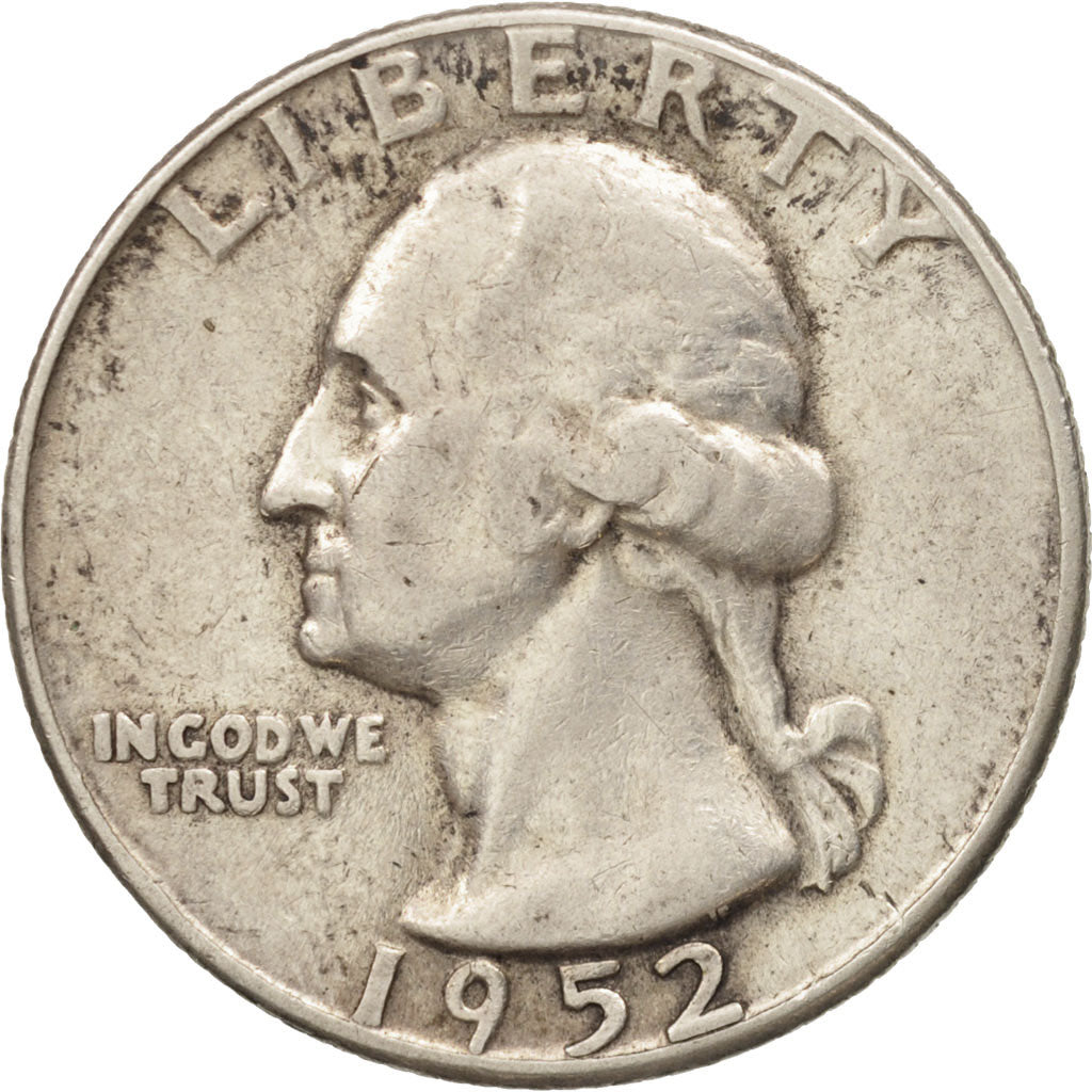 United States, Washington Quarter, Quarter, 1952, U.S. Mint, Philadelphia