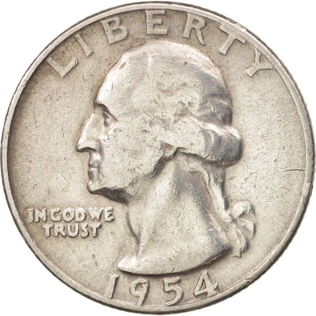 United States, Washington Quarter, Quarter, 1954, U.S. Mint, Philadelphia