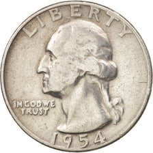 United States, Washington Quarter, Quarter, 1954, U.S. Mint, Philadelphia