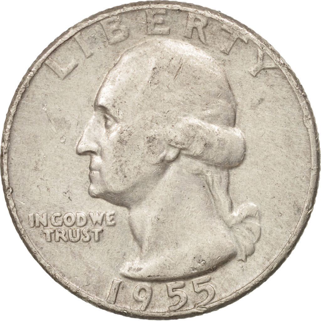United States, Washington Quarter, Quarter, 1955, U.S. Mint, Philadelphia