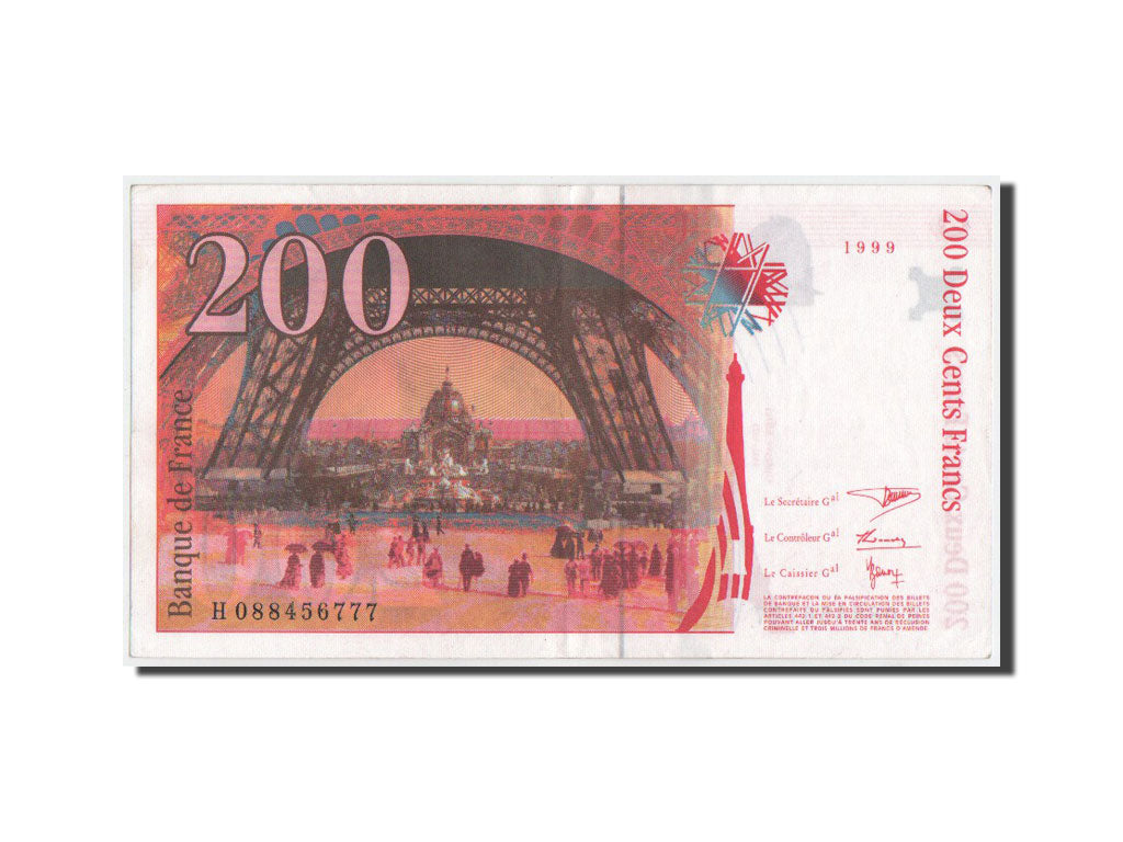 Frankreich, 200 Francs Eiffel, 1999, KM:159c