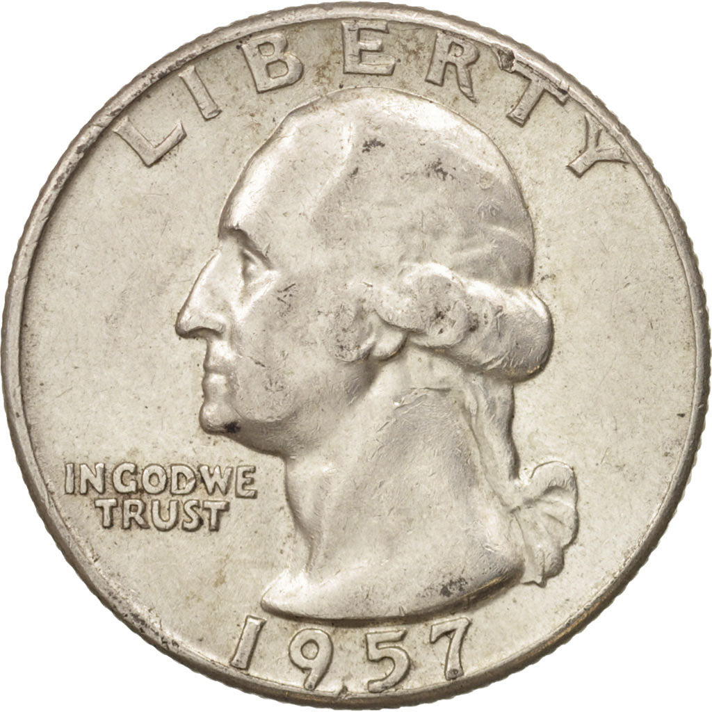 Coin, United States, Washington Quarter, Quarter, 1957, U.S. Mint, Philadelphia