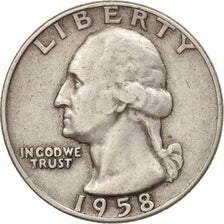 United States, Washington Quarter, Quarter, 1958, U.S. Mint, Denver, EF(40-45)
