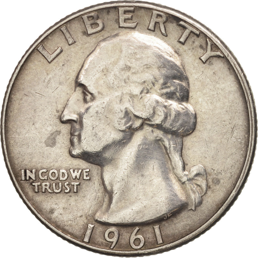 United States, Washington Quarter, Quarter, 1961, U.S. Mint, Philadelphia