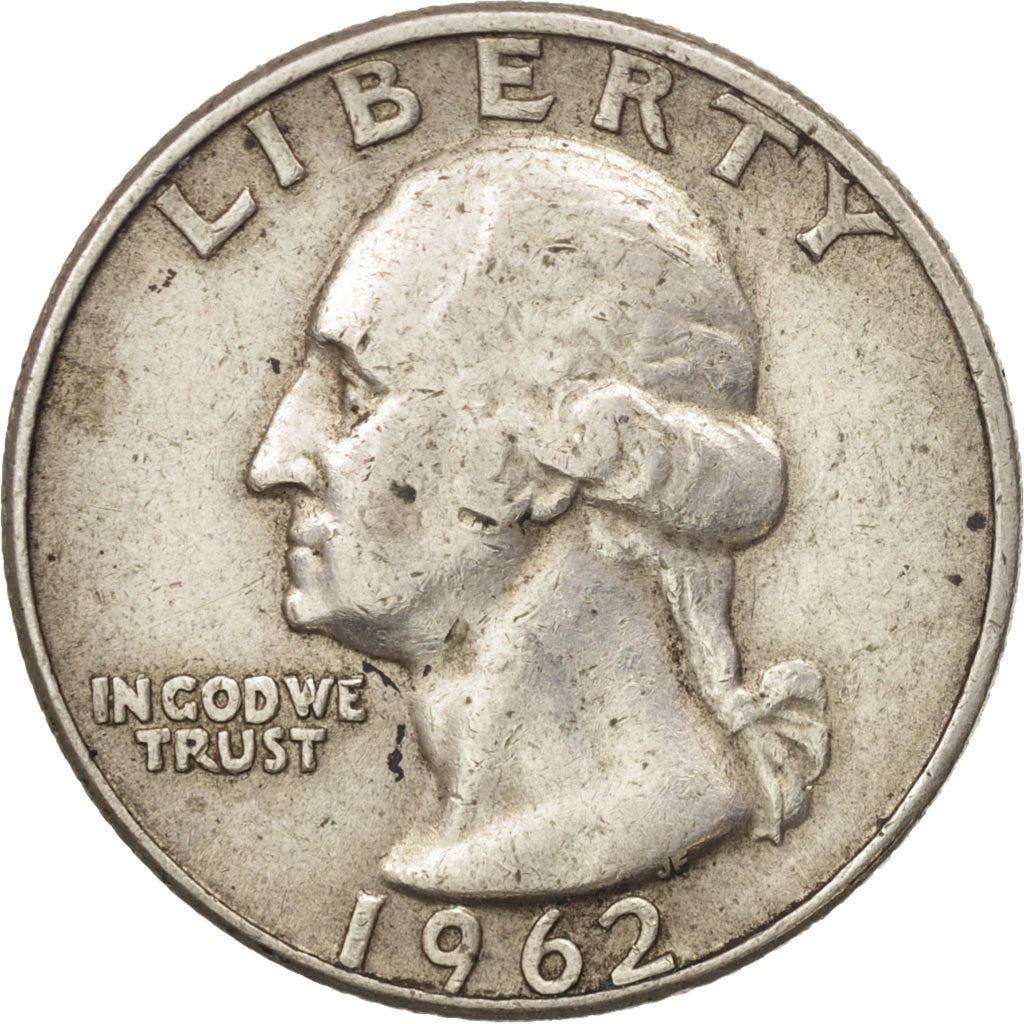Coin, United States, Washington Quarter, Quarter, 1962, U.S. Mint, Denver