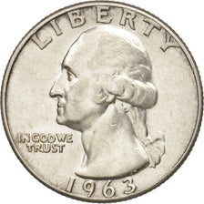 United States, Washington Quarter, Quarter, 1963, U.S. Mint, Philadelphia