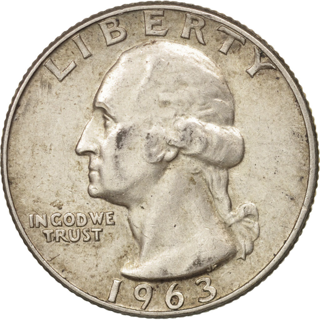Coin, United States, Washington Quarter, Quarter, 1963, U.S. Mint, Denver