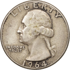 Coin, United States, Washington Quarter, Quarter, 1964, U.S. Mint, Philadelphia