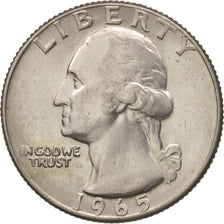 Coin, United States, Washington Quarter, Quarter, 1965, U.S. Mint, Philadelphia