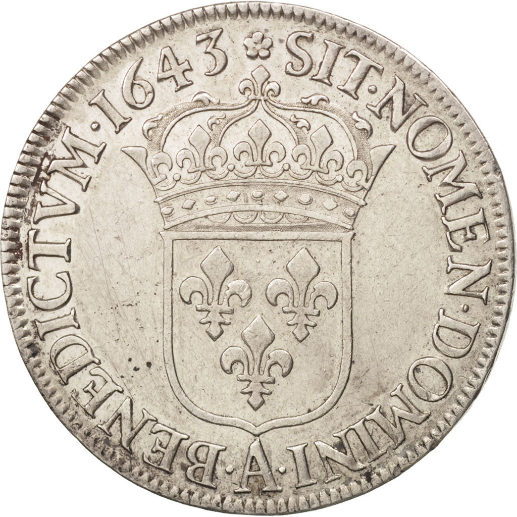 Coin, France, Louis XIII, Écu de 60 Sols, deuxième poinçon de Warin, Ecu