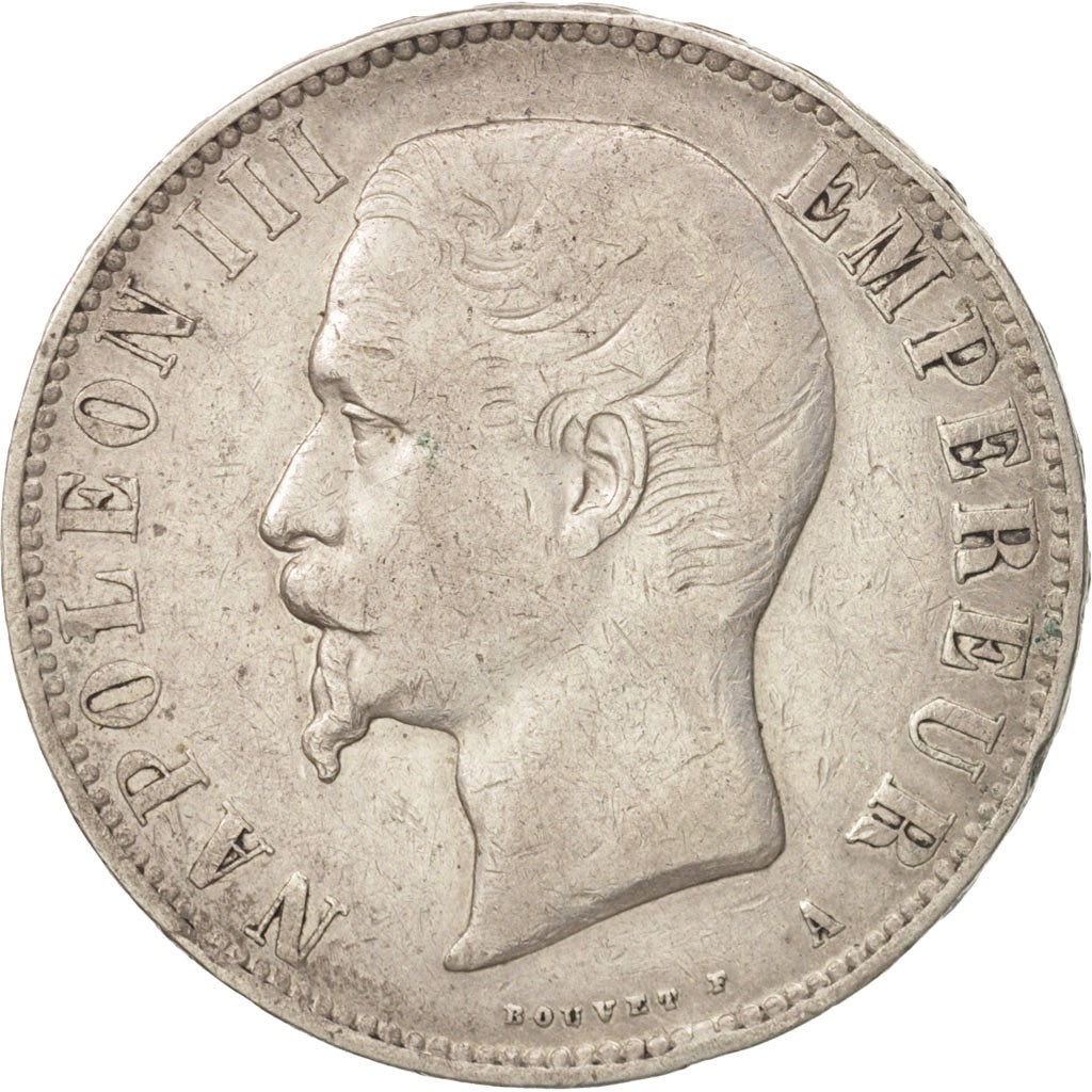 France, Napoleon III, 5 Francs, 1856, Paris, VF(30-35), Silver