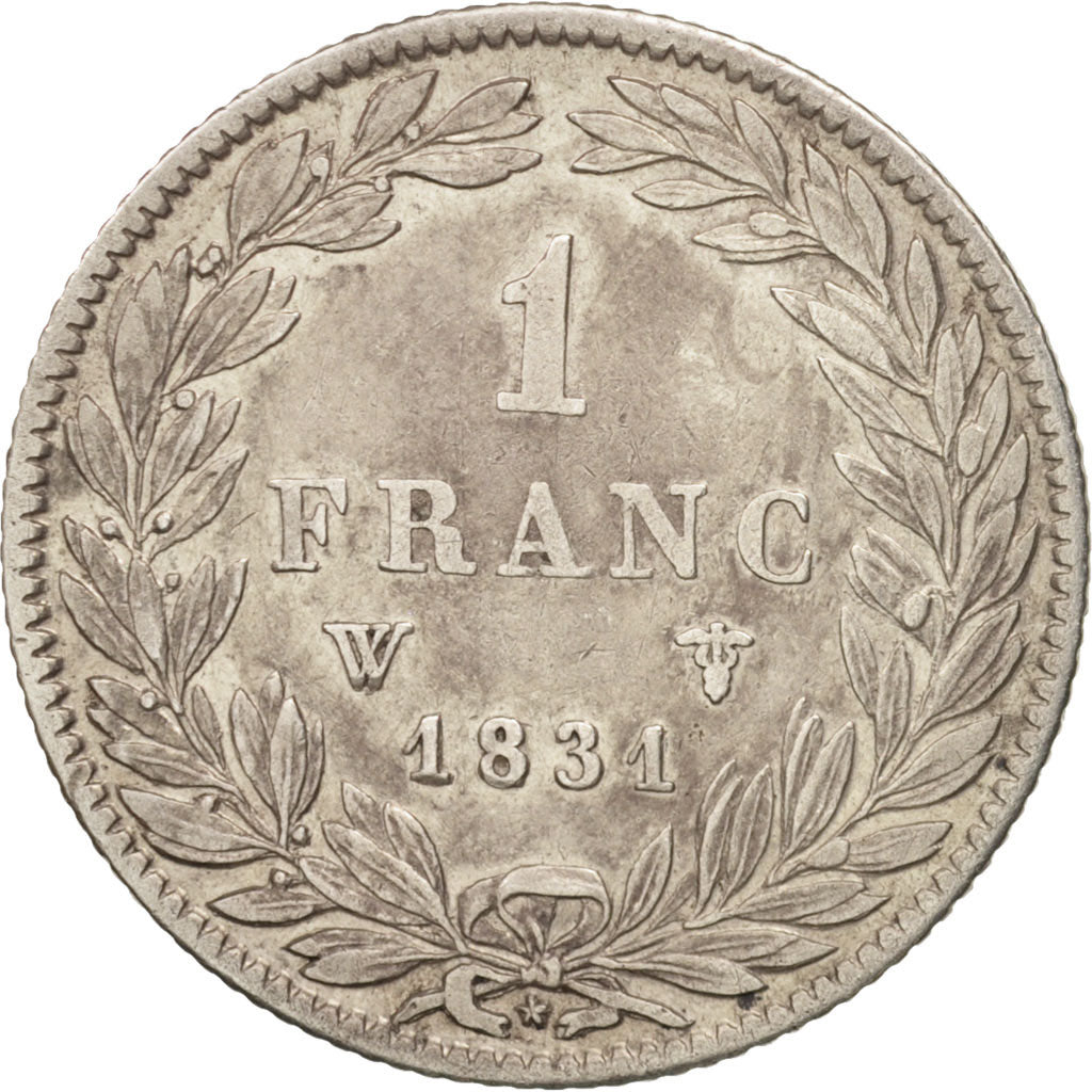 France, Louis-Philippe I, 1 Franc, 1831, Lille, Silver, VF(30-35), Gadoury:452