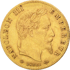 France, Napoleon III, 5 Francs, 1866, Paris, AU(55-58), Gold