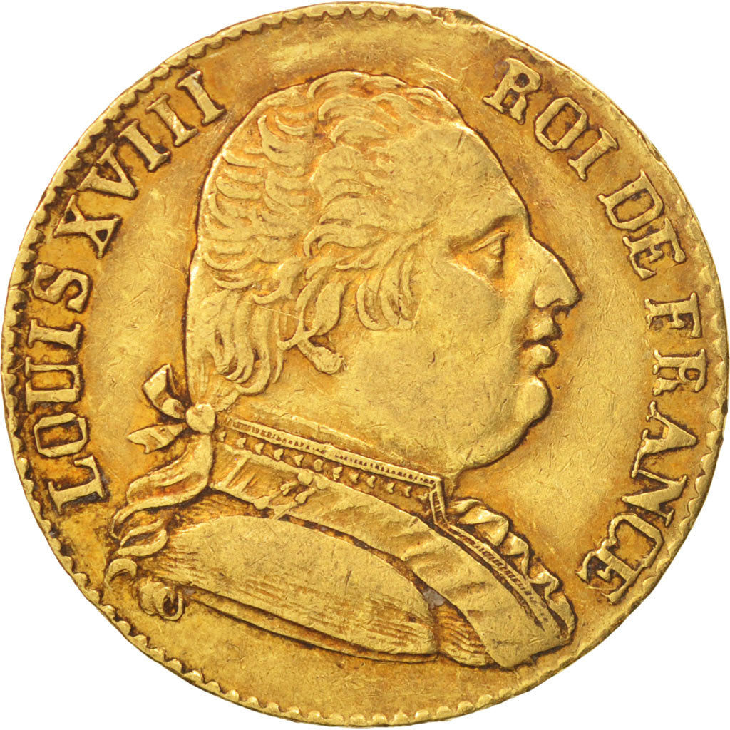 Monnaie, France, Louis XVIII, Louis XVIII, 20 Francs, 1815, Londres, TTB, Or