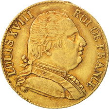 Monnaie, France, Louis XVIII, Louis XVIII, 20 Francs, 1815, Londres, TTB, Or
