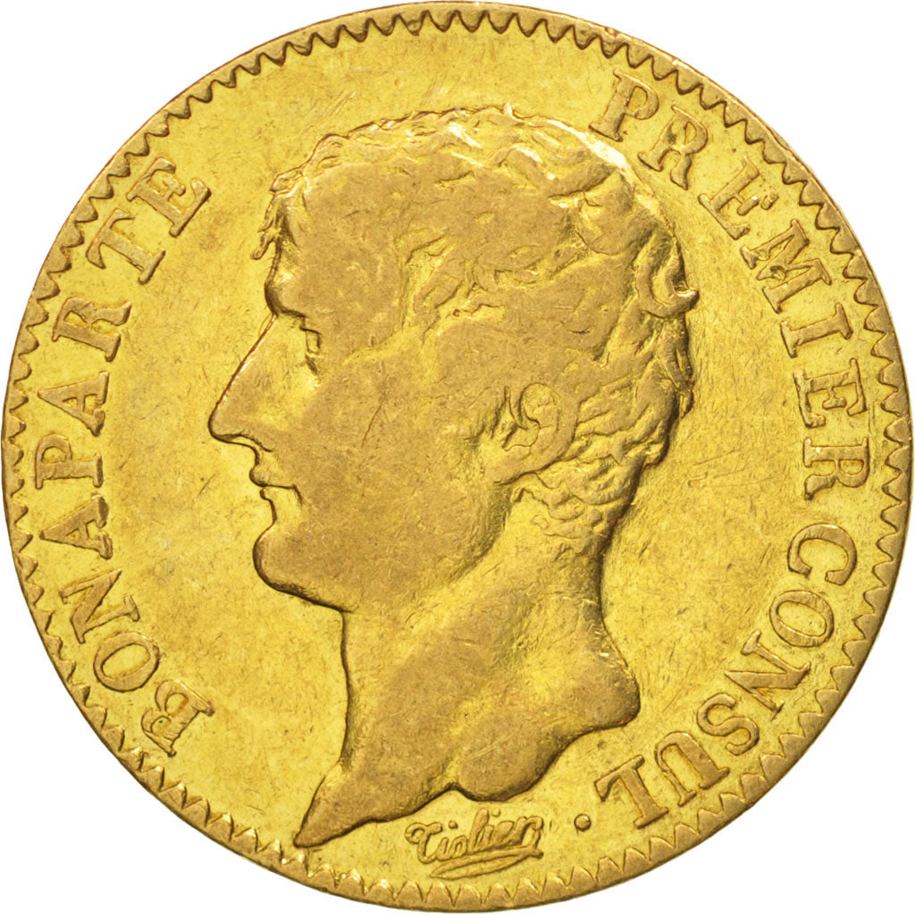 France, Napoléon I, 20 Francs, An XI, Paris, VF(20-25), Gold, KM:651