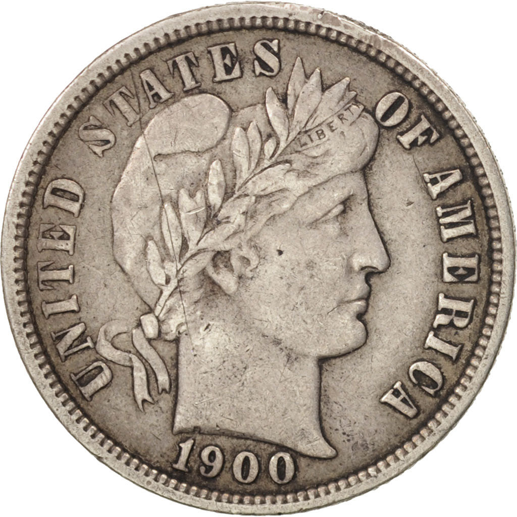 United States, Barber Dime, Dime, 1900, U.S. Mint, Philadelphia, VF(30-35)