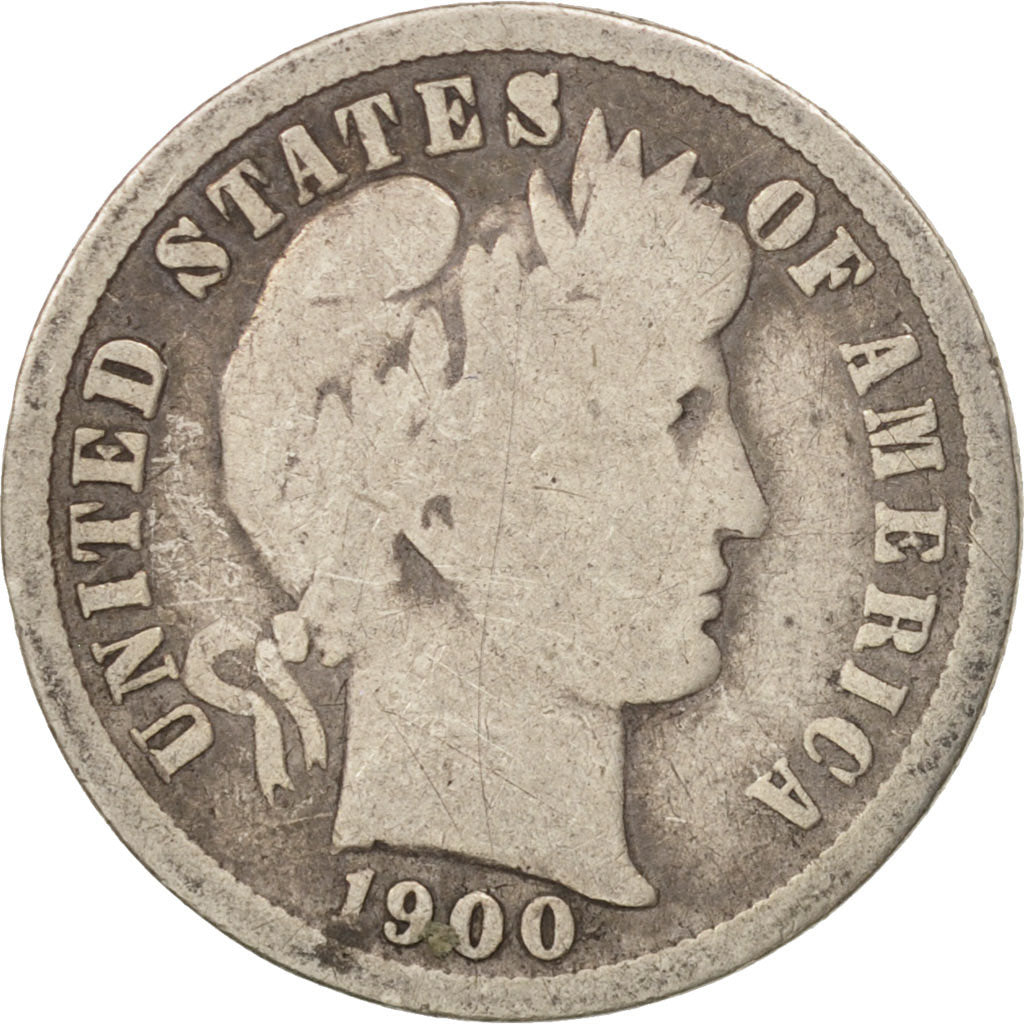 United States, Barber Dime, Dime, 1900, U.S. Mint, San Francisco, VG(8-10)