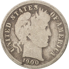 United States, Barber Dime, Dime, 1900, U.S. Mint, San Francisco, VG(8-10)