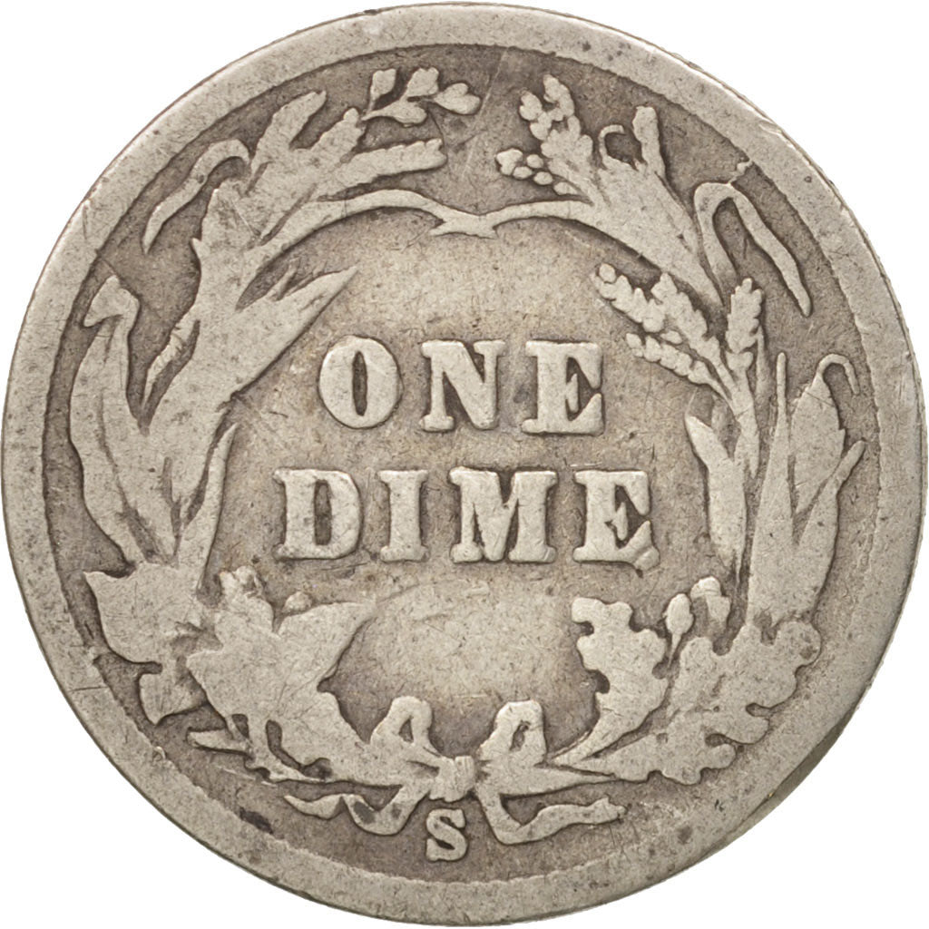 United States, Barber Dime, Dime, 1900, U.S. Mint, San Francisco, VG(8-10)