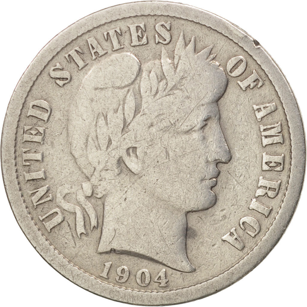 United States, Barber Dime, Dime, 1904, U.S. Mint, Philadelphia, F(12-15)