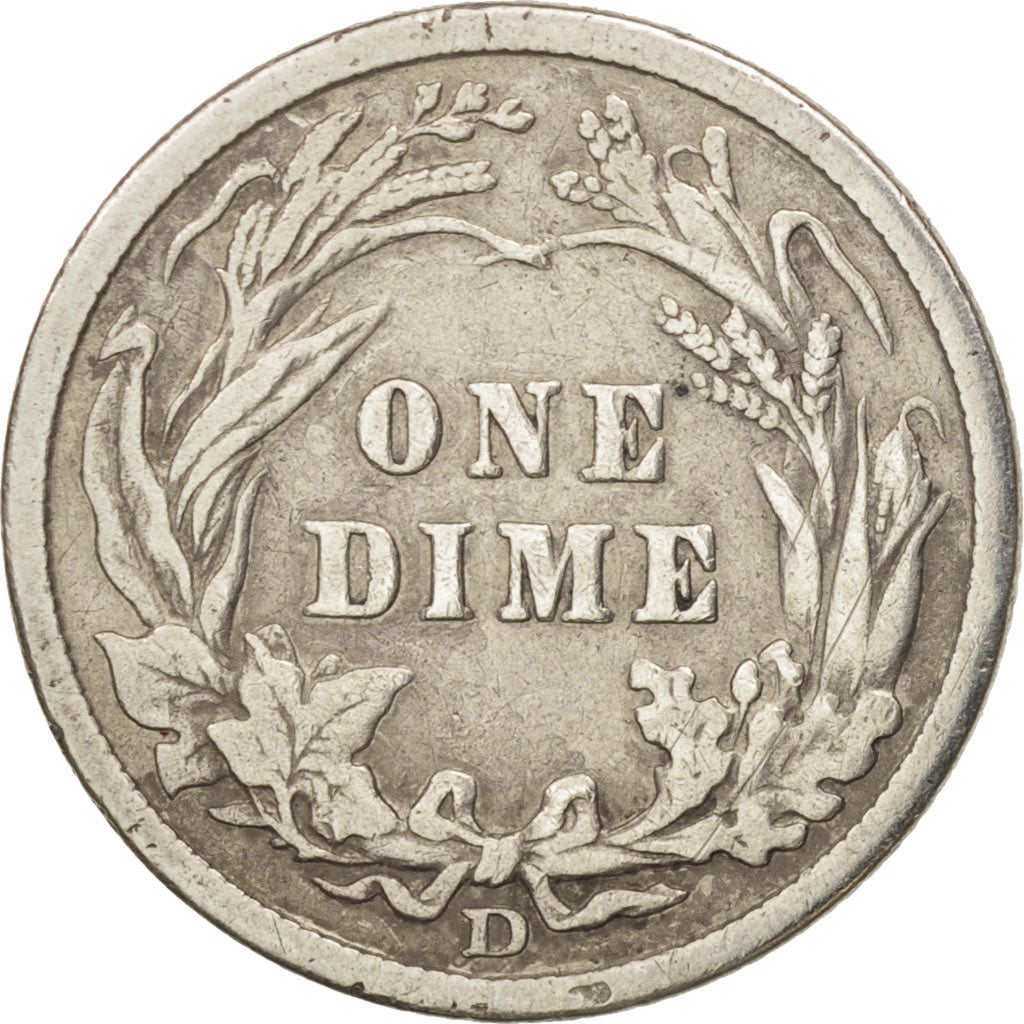 United States, Barber Dime, Dime, 1908, U.S. Mint, Denver, VF(20-25), Silver