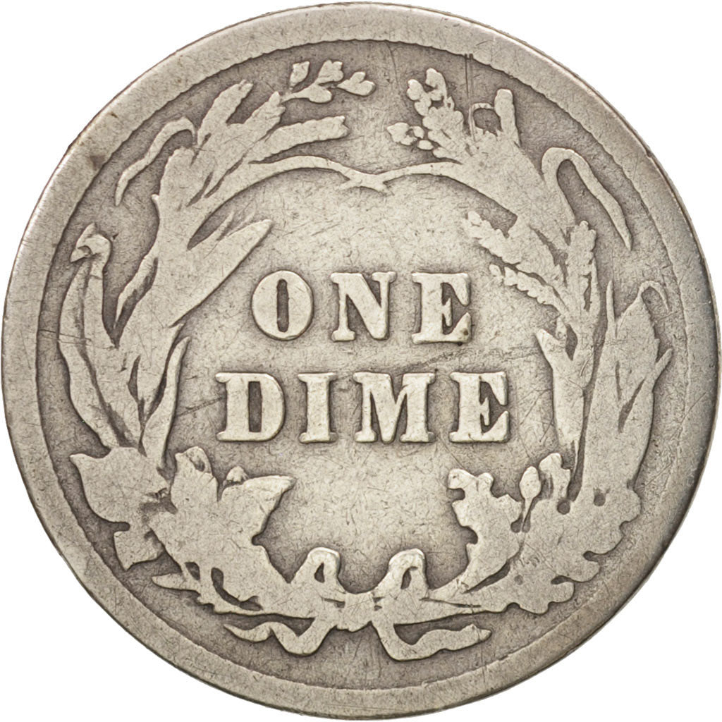 United States, Barber Dime, Dime, 1910, U.S. Mint, Philadelphia, VG(8-10)